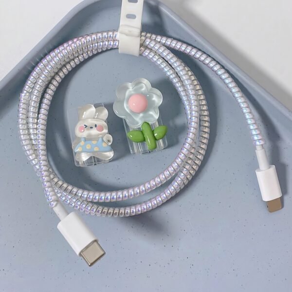 4-Pack Rabbit & Flower Cable Protectors