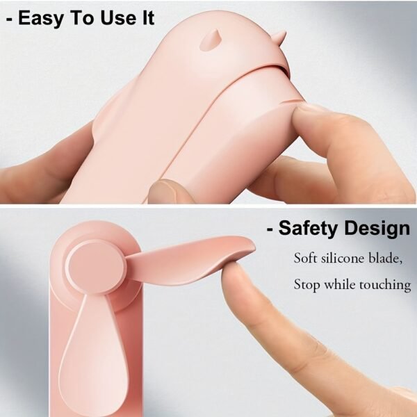 2-in-1 Mini Handheld Fan with Power Bank