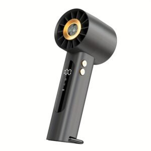 100-Speed Turbo USB Rechargeable Handheld Fan with Compass