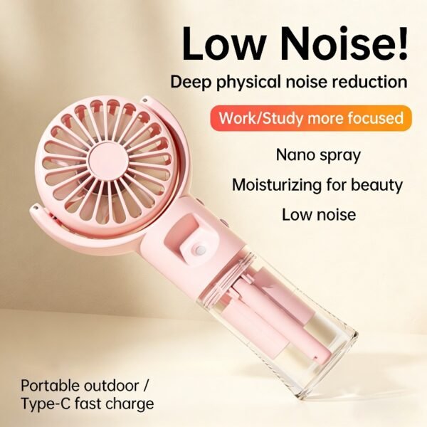 Water Spray Cooling Fan with Humidifier & 4-Speed Control
