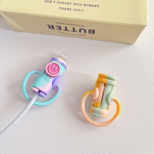 2-Pack Smiley Silicone Cable Protectors