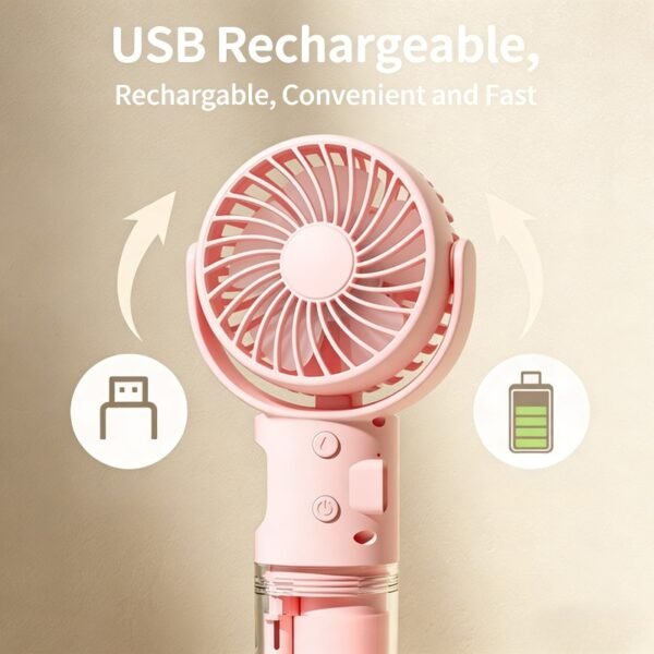 Water Spray Cooling Fan with Humidifier & 4-Speed Control