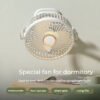 Ultra-Quiet Mini Fan with 5-Speed Control & Night Light