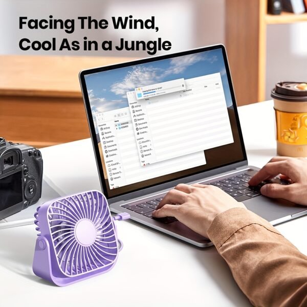USB Portable Desk Fan with Brushless Motor