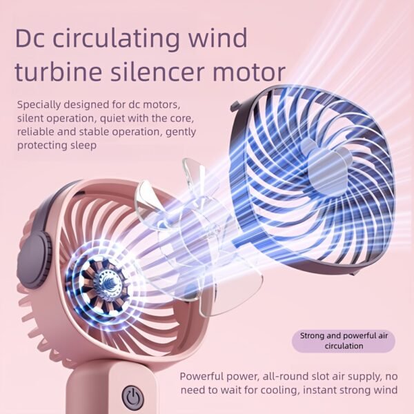 USB Desktop Fan with Phone Holder & 3-Speed Control