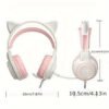 Cat Ear Wired Gaming Headset with Microphone