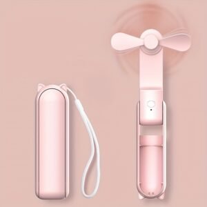 2-in-1 Mini Handheld Fan with Power Bank