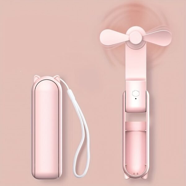 2-in-1 Mini Handheld Fan with Power Bank