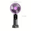 3-in-1 USB Mini Fan with Digital Display & 6-Speed Control