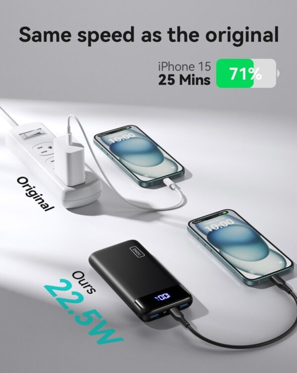 20,000mAh 22.5W Fast Charging Power Bank with LED Display