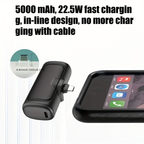 22.5W 5,000mAh Mini Power Bank (Lipstick Design)
