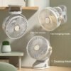 Ultra-Quiet Mini Fan with 5-Speed Control & Night Light