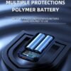 10,000mAh 22.5W Fast Charging Power Bank with Built-in Type-C & Lightning Cables