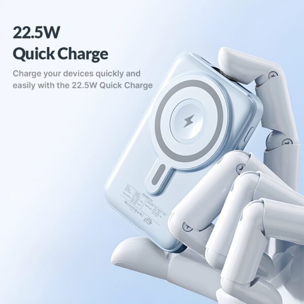 10,000mAh Wireless Power Bank with Smart Display & Phone Stand